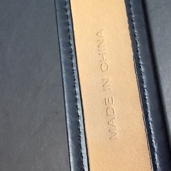 Talbots Women's Green/Blue Leather/Canvas Belt,Size L. - Picture 9 of 12